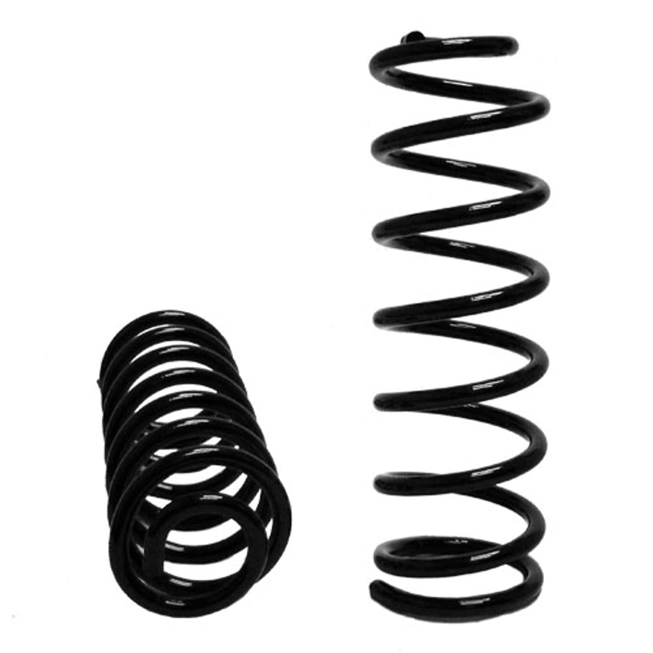 Two black vehicle springs